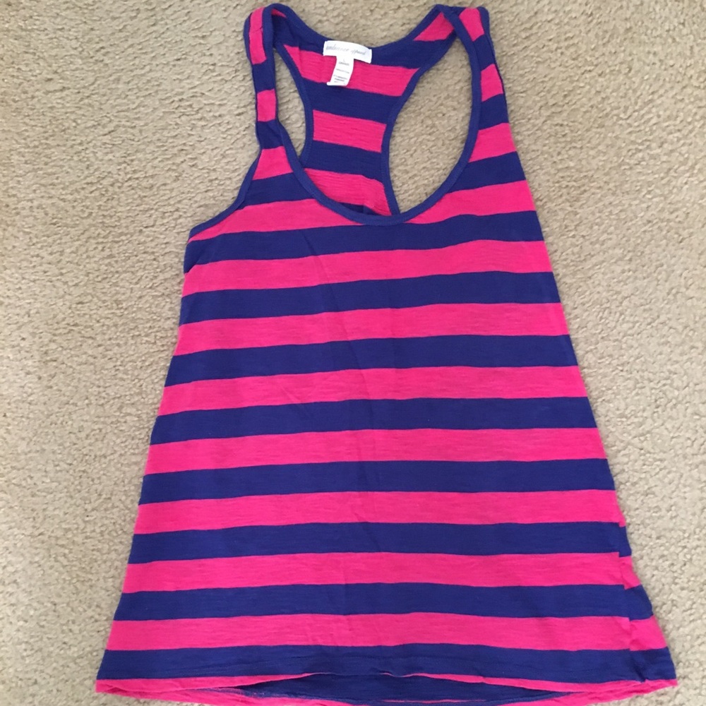 Ambiance Apparel Striped Racerback Tank Top